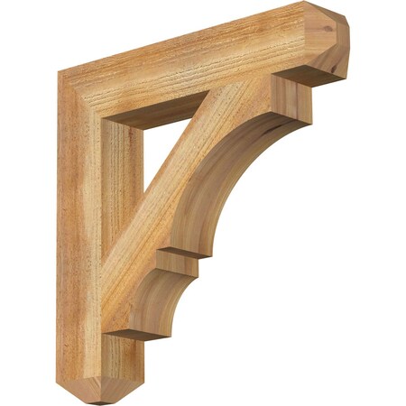 Ekena Millwork Balboa Craftsman Rough Sawn Bracket, Western Red Cedar, 4"W x 22"D x 22"H BKT04X22X22BOA04RWR
